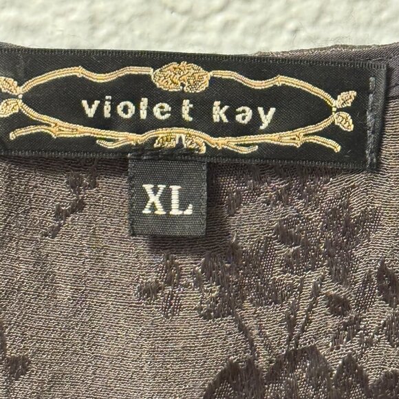 Violet Kay Rayon Floral Sleeveless Top XL Blend blouse - Picture 3 of 13